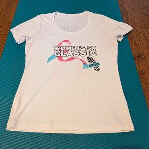 SportTek Small White Women's Classic 5K Tee Shirt